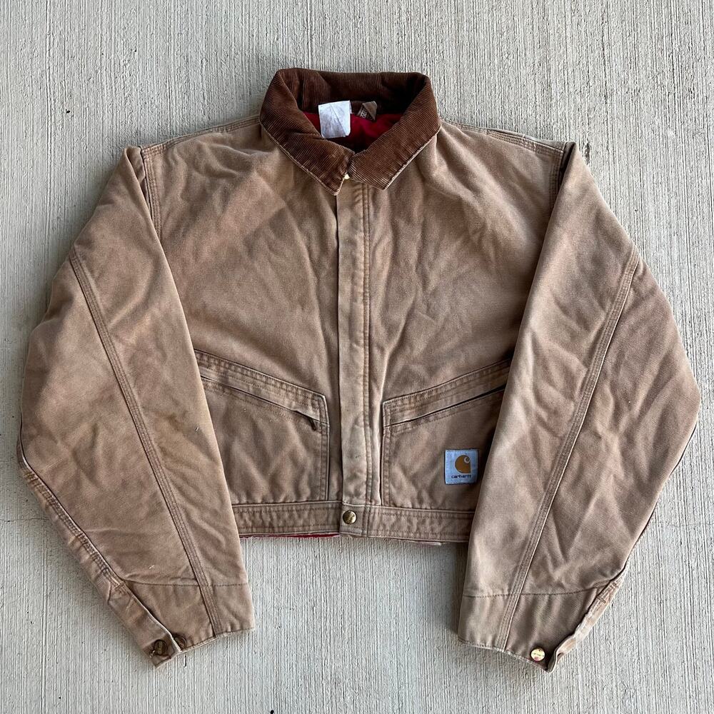 Carhartt brown cropped Detroit style work wear jacket